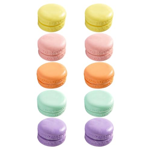 Abaodam 10Pcs Artificial Macaron Models Realistic Simulated Mini Dessert Props for Photography Home Decor Bakery Display Wedding Party