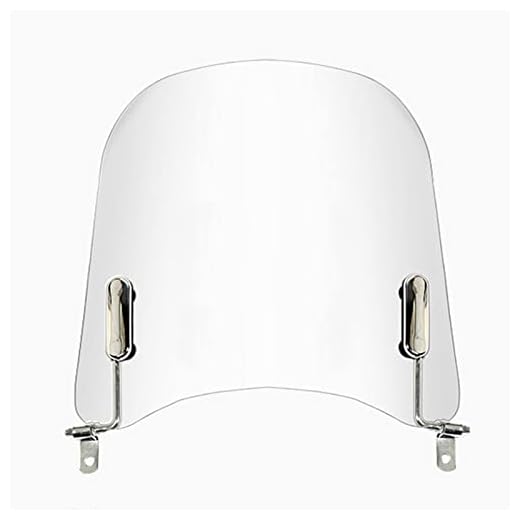 Mokuo Univeral Motorcycle Windscreen 17.2" x 16.5" Large Size Wind Splitter Wind Deflector Fit for Honda PCX150 Yamaha Zuma Scooter Chinese Mopeds Windshields
