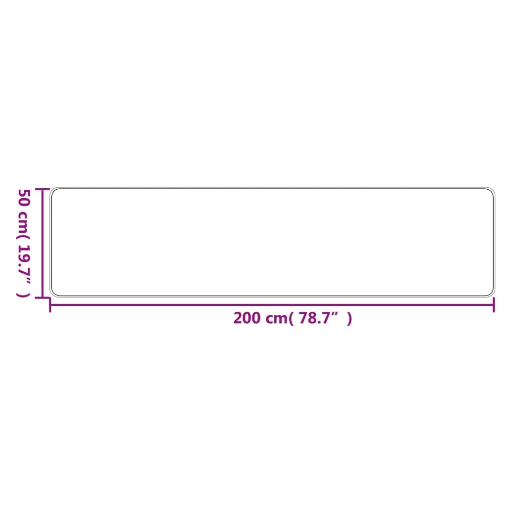 vidaXL Teppichläufer Sisal-Optik Platina 50x200 cm