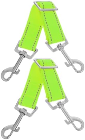DIYEAH 2pcs Dog Leash Extender Connector for Training and Walks, High Visibility Nylon Collar Link with Quick Release Hook for Secure Connection and Nighttime Safety