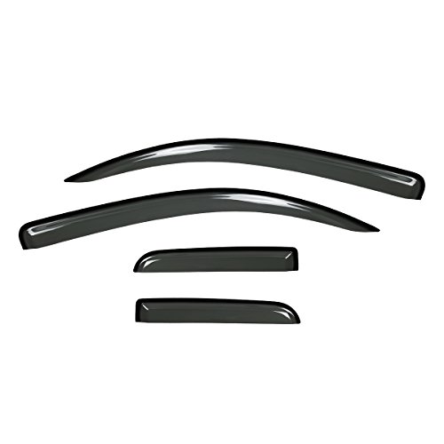 Gevog 4-Piece Side Window Deflector Original Window Visors Replacement For 2007-2020 Tundra Double (Crew Cab) Sun Rain Guard Visor #TOP1