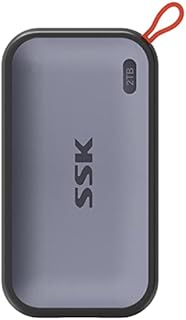 SSK Zewnętrzny przenośny dysk SSD 2 TB z pamięcią NVME ekstremalna prędkość transmisji do 1050 MB/s, USB typu C 3.2 Gen 2, do smartfonów typu C, PS5, Xbox, laptopów, macbooków/Pro i innych