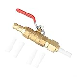 Sandblaster Nozzle Assembly Kit With Brass Ball Valve Connector 4 Alumina Ceramic Tips For Industrial Rust Paint Removal Surfaces Treatment Metal Cleaning Maintenance Equipment