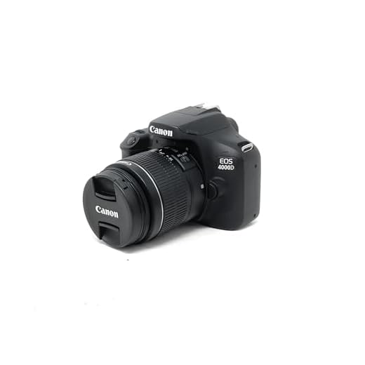 Canon EOS 4000D DSLR Camera and EF-S 18-55 mm f/3.5-5.6 III Lens - Black GB