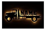 Individuelles LKW Trucker Holz Unikat - Besondere Geschenke zum Geburtstag Jahrestag Weihnachtsgeschenk Einzug in die Wohnung