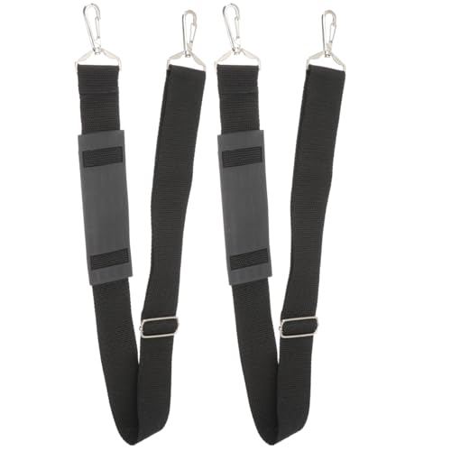 SUPVOX 2Pcs Adjustable Padded Shoulder Straps for Violin Case, Durable Metal Buckle Backpack Straps for Instrument Cases with D-Rings, Black, 32.48 X 1.77 X 0.11 Inches