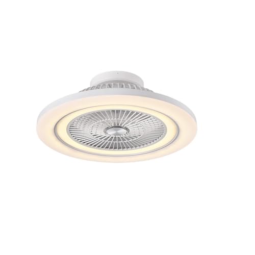 Ventilador DC 72W con 5 aspas, 6 velocidades, control remoto, memoria, temporizador y regulación de intensidad, ideal para refrigerar espacios.