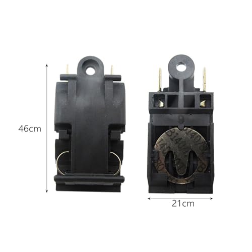 DimyFew 5 Pieces Electric Kettle Thermostat Kettle Thermostat Switch Accessories Kitchen Replace Parts Part Boiler Thermostat Switch, 16A 250V Black