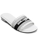Karl Lagerfeld Paris Women's Shoes Women's Sandals,White/Black, 7