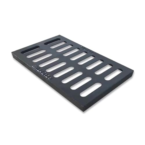 Grille de drainage pour tranchée d'eau de pluie rectangulaire en fonte 50x15x3cm - 2