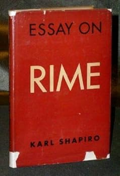 Karl Shapiro - ESSAY ON RIME - 1945 HC/DJ