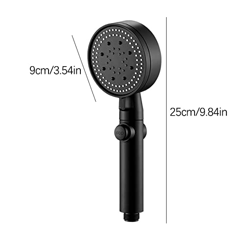 Multi-Functional High Pressure Shower Head With 5 Modes, High Pressure Handheld Shower Head With On/Off Switch For Home Bathhoom, Water Saving, Easy To Install (Black B) #TOP3