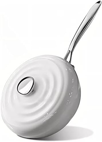 Ailwyn 11” Nonstick Sauté Pan with Lid – Nonstick Frying Pan, Wok Pan wih Lid, Deep Frying Pan,All-In-One Pan,Oven Safe,All Stovetops Compatible,Non Toxic,PTFE & PFOA Free,4,5 QT Capacity,Pearl White