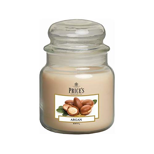 Price's - Argan Medium Jar Candle - Sweet, Delicious, Quality Fragrance - Long Lasting Scent - Up to 90 Hour Burn Time