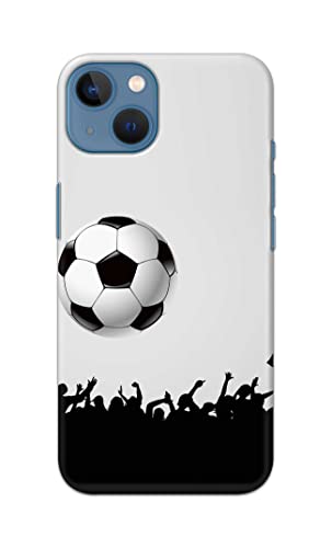 Image of Printed Hard Back Cover Case for Apple iPhone 13 Back Cover (Football Icon) -702