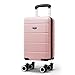 LUGG - Jetset 40cm Suitcase - 40x30x20cm- Ryanair Compatible - Underseat Size - Hard Shell ABS - Spinner & Removable Wheels - Lightweight Travel Luggage- Rosegold