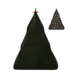 Bolsillos para calendario de Navidad, 24 bolsas de Adviento de cuenta regresiva, bolsa de tela en forma de árbol, organizador colgante de vacaciones para caramelos, chocolate, juguetes pequeños
