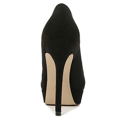 KOKOMOMO Womens Faux Suede Pointed Toe Platform Stiletto High Heel Pumps4