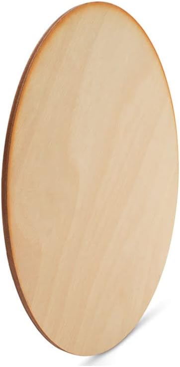 Wood Plywood Circles 6 inch, 1/8 Inch Thick, Round Wood Cutouts, Pack of 5 Baltic Birch Unfinished Wood Plywood Circles For Crafts, By Woodpeckers