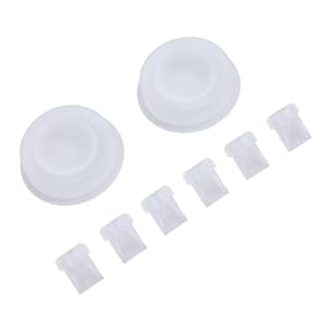 SIXRUN 6 Stück Auslaufsichere Entenschnabelventile und 2 Stück Starke Saug-Silikonmembran für V2 V1 Stillpumpen-Ersatzteile, Leicht zu Reinigen, Flüssiges Silikonmaterial