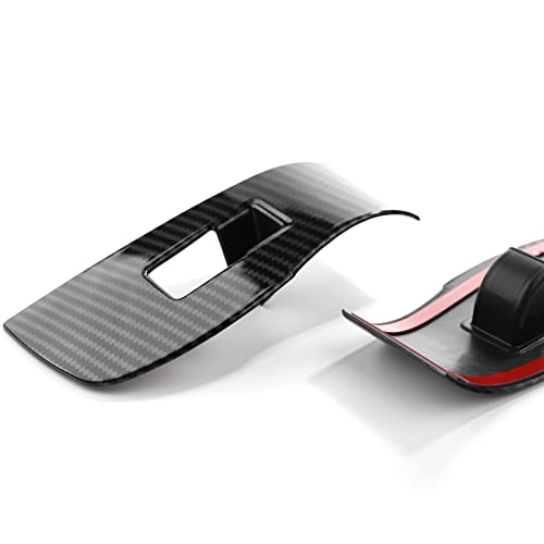 for Mazda 3 CX-30 2023 2022 2021 2020 Accessories ABS Sporty Auto Car Armrest Window Lift Down Control Panel Door Lock Switch Cover Trim for Left Side Drive Car - Carbon Fiber Style