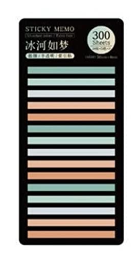 Marcador de linhas adesivo com 300 notas- design diversos (Era do gelo)