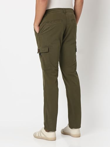 Image of Spykar Men's Regular Cargo Pants