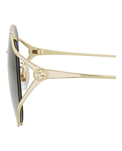 Gucci Round/Oval Sunglasses Gold Gold Grey Luxury Eyewear Made In Italy Metal Frame Designer Fashion for Everyday Luxury4
