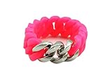 Double Twist Charm Energy Silicone Bracelets for Women and Men, Silicone Rubber and Stainless Steel