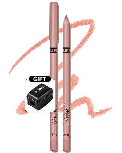 THESAEM Cover Perfection Lip Pencil - Slim, Easy-Blend & Overlip Makeup, Creamy Matte Lip Liner, Long-Lasting with Built-In Sharpener (02 Rosy)
