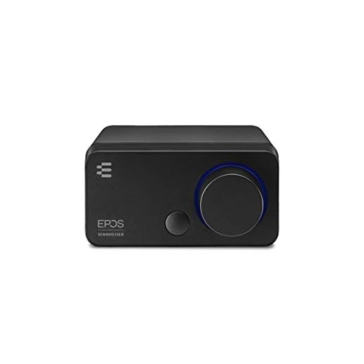 EPOS GSX 300 - Scheda Audio Esterna per PC – Scheda Audio Stereo e Surround 7.1 ad Alta Risoluzione - Manopola del Volume LED, Pulsante Smart Personalizzabile - Windows 10 - Nero (1000201)