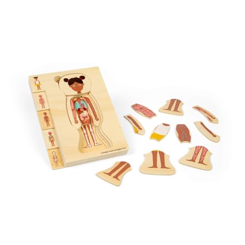 Puzzle Corps Humain en Bois Bigjigs Toys : Jouet Scientifique Éducatif 26 Pièces