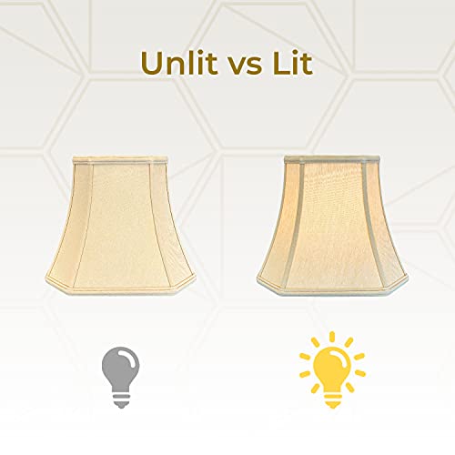 Royal Designs Square Cut Corner Bell Lamp Shade, Antique Gold, 7.5 X 12 X 10.25 #TOP2