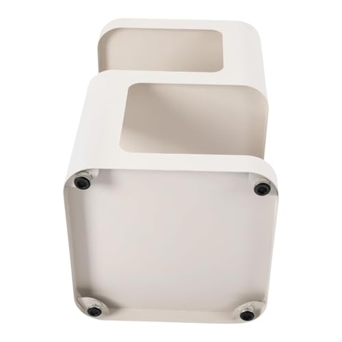 Table de chevet en métal blanc au design minimaliste et robuste