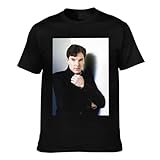 Arichwhoo Benedict Cumberbatch Tshirt Short Sleeve 100% Cotton Top Crewneck Tees for Men Women （XSmall-4XLarge） Black