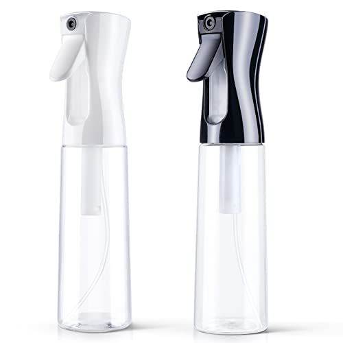 AOOWU Pulverizador Agua Peluqueria, 2pcs Vaporizador Agua Reutilizable, 300ml Fina Niebla Continuo Pulverizador Plantas, Botella Spray Pulverizador Recargable para Peinado, Planta, Mascota, Limpieza