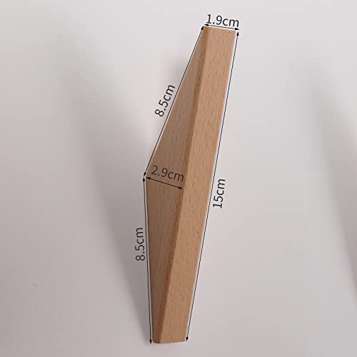 Fdhuijia Wood Wall Hooks, 6Pack Coat Hooks Wall Mounted | Rustic Wooden Hooks Heavy Duty Robe Hook Hat Rack (Beech) #TOP4
