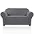 Stretch Sofa Slipcover 1 Piece Sofa Cover for 2 Cushion Couch Furniture Protector/Cover Couch with Elastic Bottom Soft and Durable Sofa Cover Pet Protector (Loveseat, Gray)
