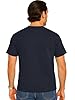 LUXY LINE Men’s Plain T-Shirt Crew Neck & Short Sleeve Cotton Top for Adults Soft and Durable Gym Tees for Men (S-2XL) Navy Blue #3