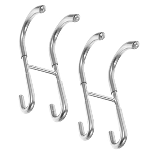 HOUDERCO 2Pcs Heavy Duty Shower Door Hooks Over Towel Hooks for Bathroom Durable Resistant Easy Install Bathroom Storage