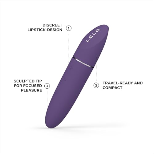 LELO MIA 3 女性用パーソナルマッサージャー、静音ミニバイブレーター、8つの快感設定と改良されたコンパクトデザイン、ディスクリートバイブレーター（小型）、クリトリスバイブレーター, Purple - 画像2