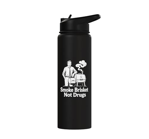 Funny USA BBQ Brisket Smoke Not Drug Pun Dad Stainless Steel Insulated Water Bottle – vue 3