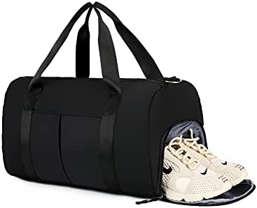 CLF Utility Sport Holdall with Waterproof Pocket and Shoe Compartment (Black)