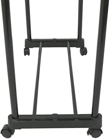 Oypla Double Clothes Rail Portable Hanging Garment Storage with Shoe Rack Shelf