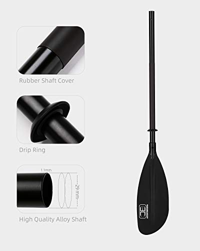 image for OCEANBROAD Kayak Paddle New Blade 230CM/90.5 Inches Alloy Shaft Kayaki