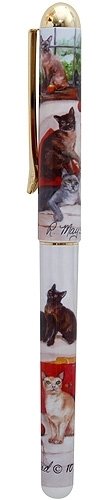 Cats - Bolígrafo roller tinta negra miniatura 2