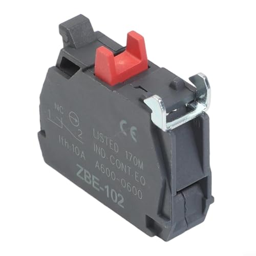 Lawnoval Set of 10 Single Contact Block Screw Clamp Terminals, Silver Alloy for Electrical Connections, Compatible with ZBE-101/ZBE-102, Black 30x29mm Switch Parts(ZBE-102)