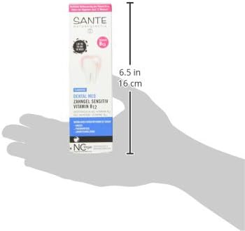 SANTE Naturkosmetik Dental med żel do zębów witamina B12 bez fluorku sodu, chroni zęby i dziąsła, wegański, 75 ml