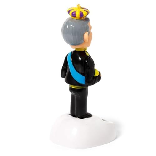 Puckator LTD. King Charles Solar Bobble Figure The King Black/Yellow/Blue, Printed, 100% Plastic by Puckator - Image 3