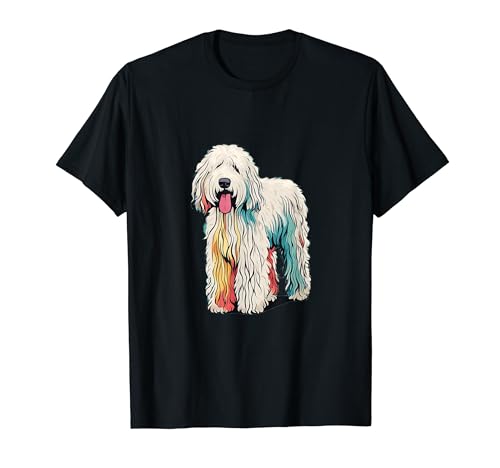 Komondor dog Colorful Retro Men Women Kids T-Shirt